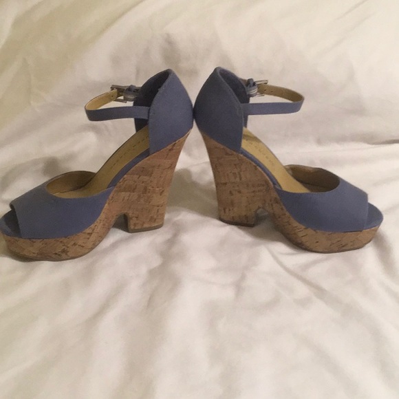 Cork platform lilac sandals - Picture 4 of 6